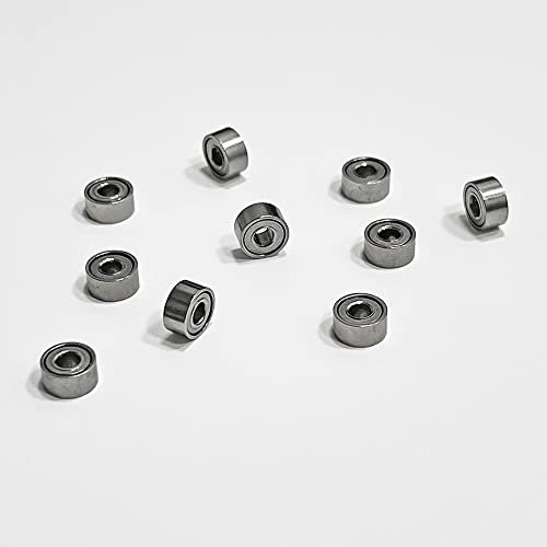 Hoggy Lot de 10 roulements MR52ZZ à billes en acier de 2 mm x 5 mm x 2,5 mm Petits roulements MR52 de 2 x 5 x 2,5 mm