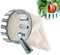 Adipn NA Qazuwa Obstpflücker, 1 Praktischer Erntehelfer, Für Kirschen, Mit Beutel, Ø 16CM, Apfelpflücker, Obsternter Aus Metall Passend Die Meisten Griffe(Silber), Sliver