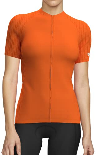 Lo.gas Fahrradtrikot Damen Kurzarm, Atmungsaktives Radtrikot mit 3 Taschen | Anliegend, schnelltrocknend, 4-Wege-Stretch, rutschfester Silikonbund, 3 taschen, UPF 50+, Reflektoren für Rennrad & MTB