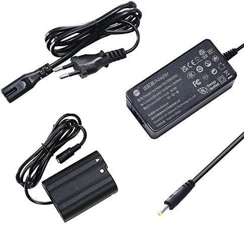 DSTE EH-5 AC Bloc d'alimentation EP-5B Batterie factice Compatible avec Appareil Photo Nikon EN-EL15,1 V1, D7200, D7100, D750, D600, D7000, D800E, D810A Digital SLR