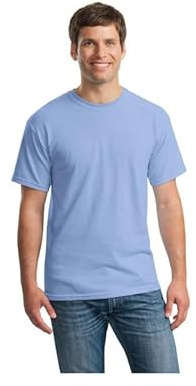 Gildan Blank T-Shirt - Unisex Style 5000 Adult, Carolina Blue, S