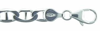 Damen 925 Silber Stegpanzer Armband 21 cm Ø 6 mm