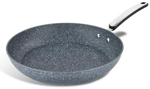 Scoville Expert Neverstick+ - Sartén grande antiadherente de 30 cm, de aluminio de larga duración, apta para todos los fuegos, perfecta para freír huevos, apta para lavavajillas, aluminio, gris