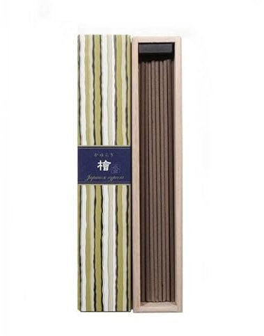 Räucherstäbchen aus Japan Premium KAYURAGI 40 Stück Natürliche Inhaltsstoffe und Öle Incense Sticks Rauchstäbchen ohne Holzkern (Japanische Zypresse (Cupressus))