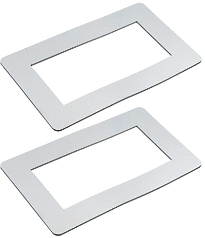 sourcing map 2 Stück Aluminium-Verbundplatte, 216mmx130mm, Silber-grau