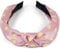 styleBREAKER Damen Haarreif mit Punkte Muster und Knoten im Retro Style, Rockabilly, Vintage Look, Haarband, Headband 04026015, Farbe:Rose-Gelb