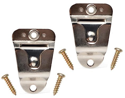 HYS CB, Amateur- & PMR-Mobilfunk-Mikrofonhalter, Mikrofon-Montagehalter, Clip-Aufhängeklammern mit Schrauben (2 Stück, Typ-1)