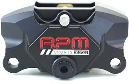 EEASSA Idraulico Disco Giusto Davanti Pinza Freno per Moto P2 * 34mm Pompa Freno Posteriore Pinza CNC RPM con pastiglie sotto Il Doppio Foro pistion 84mm Potenza Pinza granchi Piccoli (Color : Black)