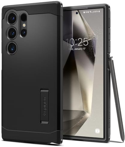 Spigen Tough Armor Case Compatible with Samsung Galaxy S24 Ultra - Black