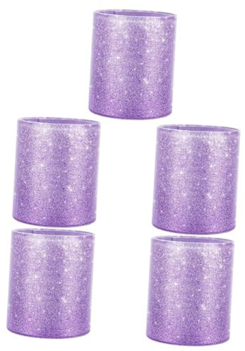 STOBOK 5pièces Porte-stylo Pailleté Pu Organisateur De Bureau Multifonctionnel Pour Stylos Pinceaux De Maquillage Et Accessoires De Bureau Rangement Élégant Et Pratique Pour Rangé