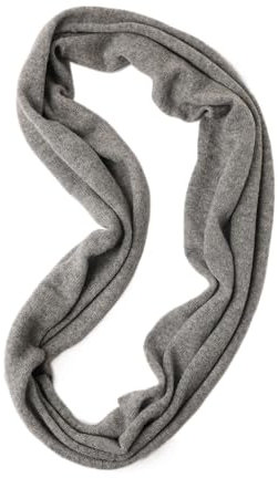 Prettystern XL 100% Kaschmir Unisex Loop Schal Cashmere Rundschal Kaschmir-Schal Rund-Halstuch Damen Herren Schlauch-Schal Grau