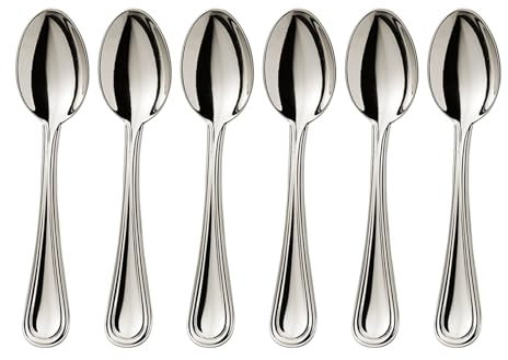 Set di 6 cucchiaini da tè/caffè in acciaio