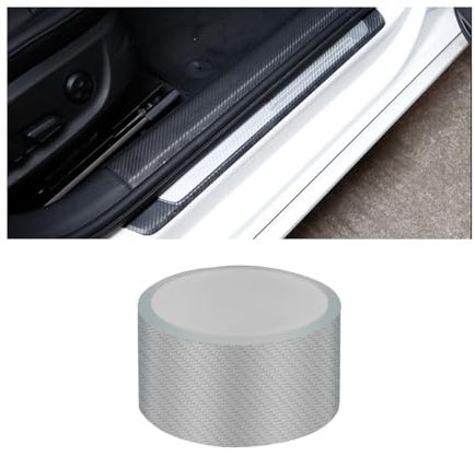 CGEAMDY Protección de la Puerta del Coche, 5 cm x 5 m película Universal de protección de umbral de Puerta del Coche, Adecuado para mayoría de Coches SUV's Accesorios al Aire Libre del Coche (Blanco)