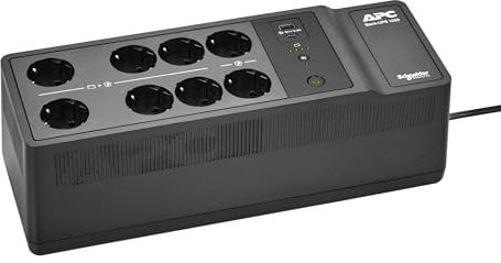 APC UPS BE1050G2-GR Batterie de Secours 1050 VA UPS avec AVR, 8 Prises Schuko CEE 7/3, (2) Ports de Charge USB, Alimentation sans Interruption Back-UPS