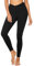 FuelMeFoot Leggings Damen High Waist Blickdicht Leggins mit Bauchkontrolle Slim Fit Angenehm Weiche Elastische Sportleggings. 1 Pack-01-schwarz mit Kreuz L/XL