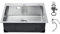 VEVOR Fregadero de Cocina de Acero Inoxidable 304 con Montaje Superior, Lavabo de Una Sola Cubeta Empotrable de Estilo Rústico con Accesorios, para Cocina de Preparación, Lavadero, 550 x 450 x 190 mm