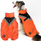 DOGOPAL Hundemantel mit herausnehmbarem Fleecefutter, wasserdichter Hunderegenmantel für kleine bis große Hunde (Orange, M)