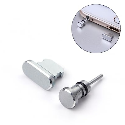 HOMSFOU Prise Jack 2 5 Mm Universelle pour Écouteurs 6/6s/7/8/x/se/5/5c/5s/4/3/2/1 Design en Métal Argenté