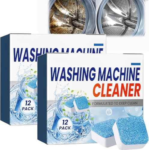 2Box Washing Machine Cleaner Powder 2025 New - Washing Machine Front/Top Load Deep Clean, Residue Clean, Descaler for Freshness & Washer Efficiency, Keep Your Washing Machine Tidy.