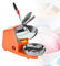 Macchina Tritaghiaccio, Con Doppie Lame In Acciaio InoxTritaghiaccio Elettrico Macchina Tritaghiaccio, Con Spessore Regolabile, per Mense Scolastiche, Club, Ristoranti,Orange