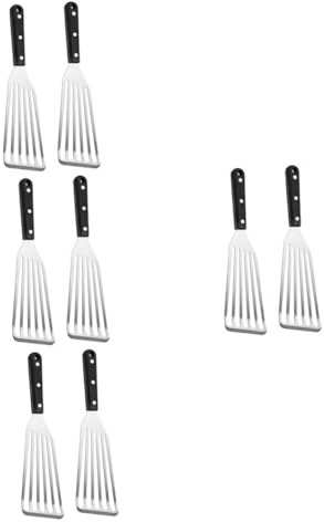 UKCOCO 8pièces Spatule Acier Pour Et Steak Ustensile De Cuisine Multifonctionnel Avec Design Pour Filtrer Et Retourner Facile à Nettoyer Et