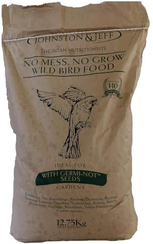 No Mess No Grow Wild Bird Seed Mix 12.75kg – Clean, Husk-Free All-Season Bird Food for Garden Feeders | Suitable for Small Wild Birds