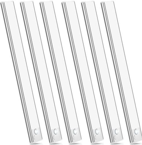 JEKEMORYE Under Cupboard Kitchen Lights LED - Warm 30CM 6 Pack - with USB Cables
