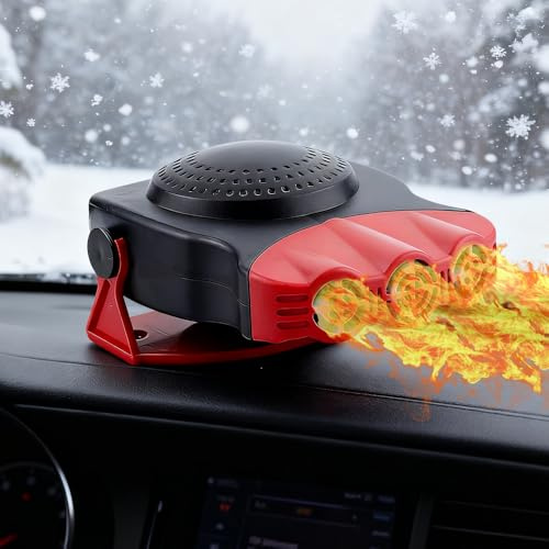LYPPUL 12V Autoheizung, Tragbare Auto Heizung, 2 in 1 Auto Heizlüfter, Auto heizung Entfroster mit Zigarettenanzünder-Stecker mit Heiz-/Kühlfunktion, Multifunktionauto heizung für Winter