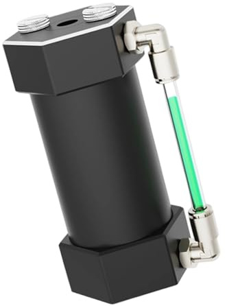 Oxtxuzdm Robuster Aluminium-Flüssigkeitskühlbehälter, Thermo-Computer-Hardware, Drehfenster-Zubehör, robuster Metall-Wasserkühltank