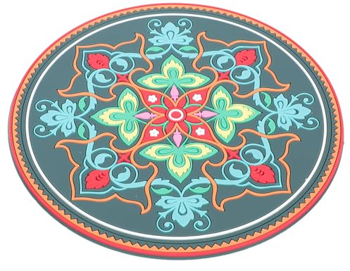 Religiöses Klangschalen Pad aus PVC für Meditation, Leicht und Dekorativ | Rundes Kissen für Klangschale und Kristallbowl, Schützend und Tragbar, Zartes Design