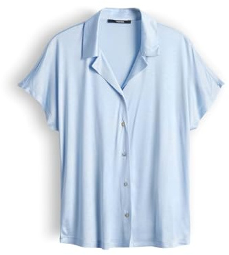 someday Damen Kurzarmshirt | Poloshirt aus nachhaltigem ECOVERO™ Viskosemix Slim Fit Summer Breeze, 36