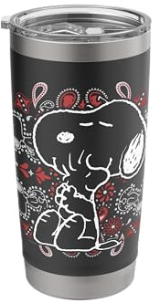 Peanuts - Snoopy and Woodstock - Snoopy American Hug Parsley Stainless Steel Insulated Tumbler