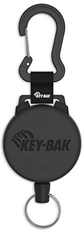 Key-Bak Uni Schlüsselrolle stabil Kevlarseil bis 15 Schlüssel mit Karabiner schwarz, KB 488 Securit, mehrfarbig, One Size, 2.5x12x19