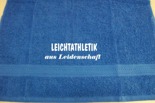 ShirtShop-Saar Leichtathletik aus Leidenschaft; Badetuch Sport, Royalblau