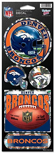 WinCraft NFL Denver Broncos Prismatic Stickers, Teamfarbe, Einheitsgröße