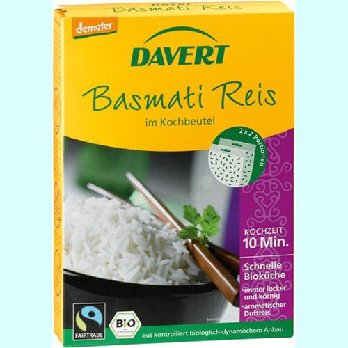 Davert Basmati-Reis im Kochbeutel, 6er Pack (6 x 250 g) - Bio