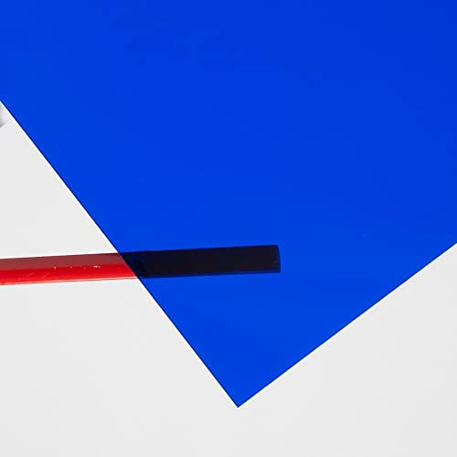 MW Materials World - Hoja de Acrílico Azul Transparente - Placa de Acrílico 3 mm - DINA4