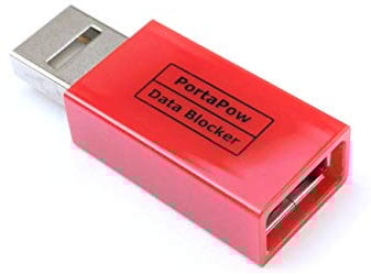 PortaPow 3rd Gen Data Blocker (Red) - Protect Against Juice Jacking
