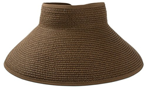 Kuyou Damen Sonnenhut Sport Sunvisor Visor Cap Strohhut Sonnenhut (Kaffee)