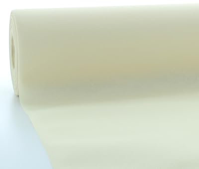 Sovie HORECA Linclass Airlaid Tischdeckenrolle Creme - Tischdecke 118cm x 25m - Einfarbige Papiertischdecke Rolle - Ideal für Party & Hochzeit