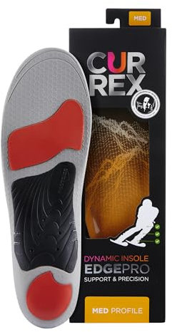CURREX EdgePro Sohle Med Profile. Deine neue Dimension des Carving. Performance Einlegesohle für Ski, Langlauf oder Snowboard. Gr EU 47-49