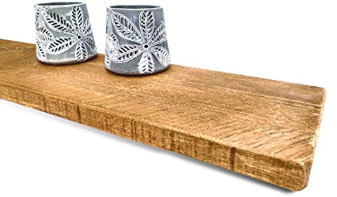 Ben Simpson Furniture Thin Wooden Handmade Floating Shelf | 15 x 140 cm | Dark Oak