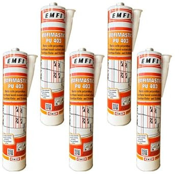 Mastic-colle polyuréthane EMFI PU 403 - noir 300ml x5