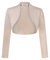 KOJOOIN Donna Cardigan a Maniche 3/4 Elegante Bolero Aperto Coprispalle Shrug Corto Festivo Giacca a Spalla A-Champagne XXL