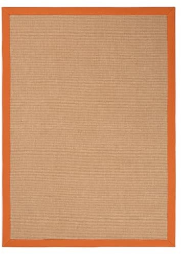 carpetfine Sisalteppich Orange 120x170 cm | Moderner Teppich für Wohn- und Schlafzimmer