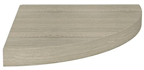 vidaXL Eckregal Schweberegal Wandregal Bücherregal CD DVD Regal Wandboard Hängeregal Wand Dekoregal Freischwebend Eichefarben 35x35x3,8cm MDF