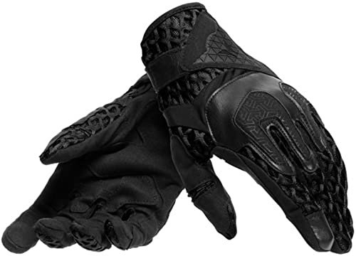 Dainese Air-Maze Unisex Gloves, Guantes Moto Verano, para Hombres y Mujeres, Negro/Negro, L