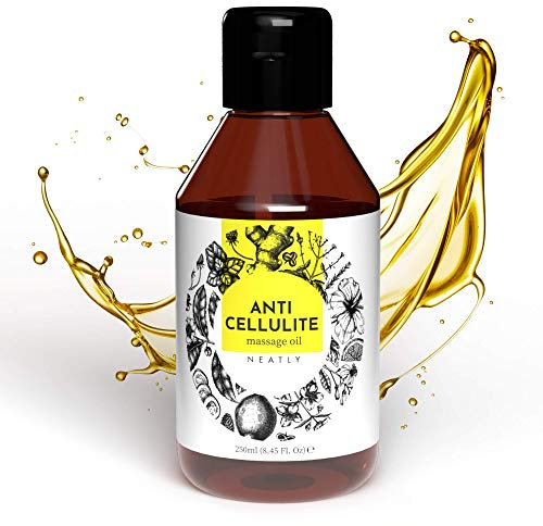 Neatly Huile Anti Cellulite - 250ml - Pamplemousse + Amande Douce + Pépins de Raisin + Agrumes - Absorption Rapide - Huile Raffermissante pour Massage Anti Cellulite - Fabriqué en Allemagne