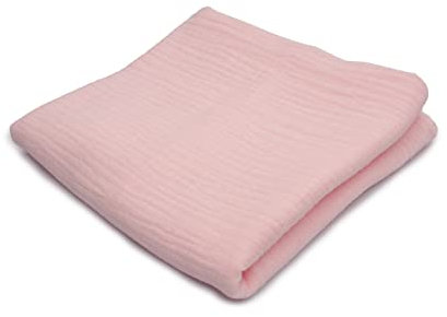 Orient Fashion Mousseline Double Gaze, Tissu en Coton, 50 x 130 cm (Rose poudré)