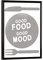 artboxONE Poster mit schwarzem Rahmen 18x13 cm Typografie Good Food Good Mood - Bild Essen besteck dekorativ